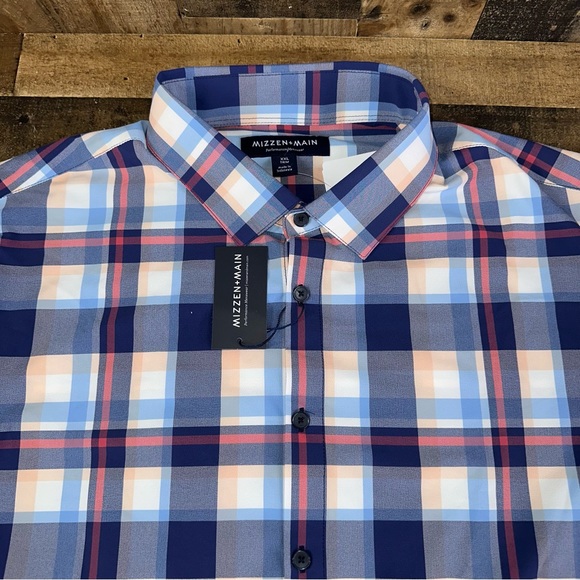 Mizzen+Main Weaver’s Flannel Plaid Button Up Shirt Multi Size XXL Retail 128 - Picture 3 of 11